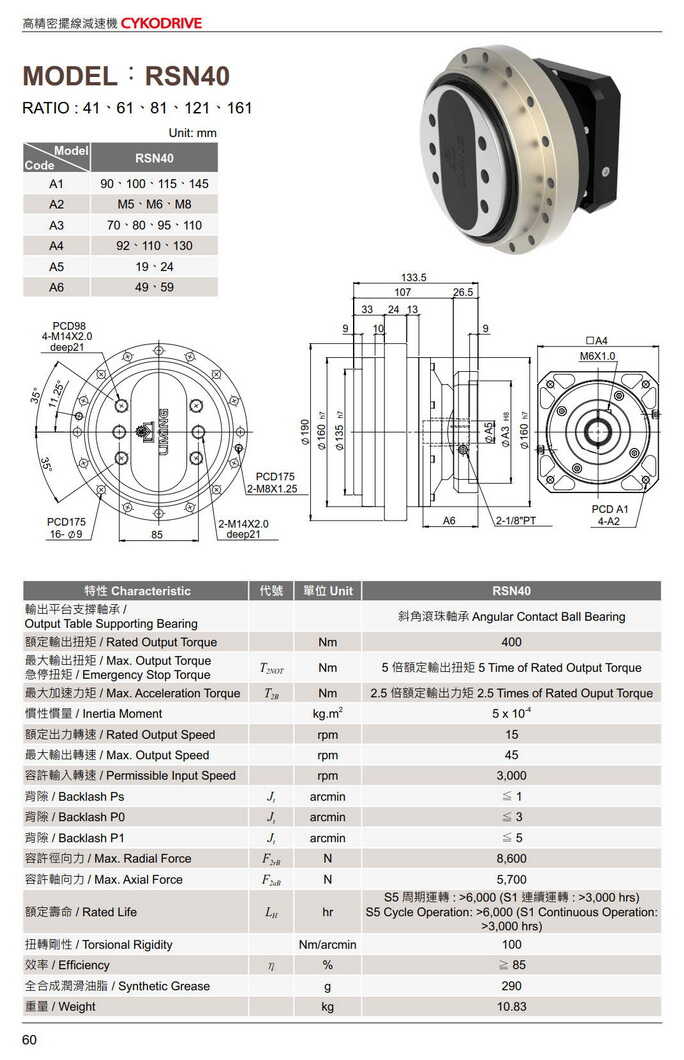 擺線(xiàn)減速機利明RSN