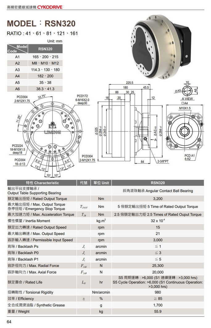 利明擺線(xiàn)針輪減速機RSN